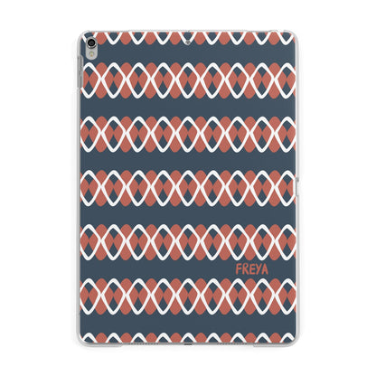 Personalised Christmas Abstract Pattern Apple iPad Silver Case