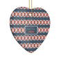 Personalised Christmas Abstract Pattern Heart Decoration Side Angle