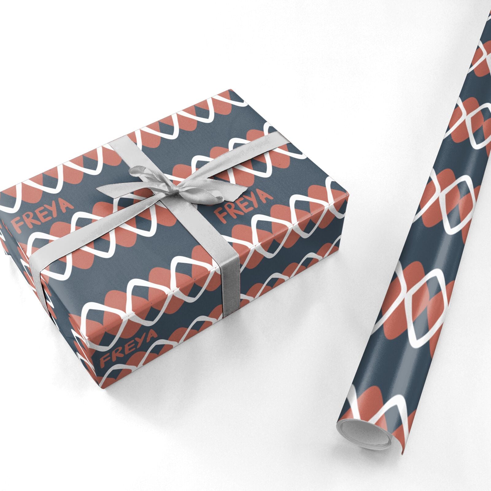 Personalised Christmas Abstract Pattern Personalised Wrapping Paper