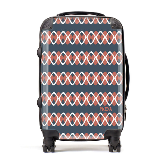 Personalised Christmas Abstract Pattern Suitcase