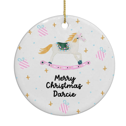 Personalised Christmas Ballerina Circle Decoration