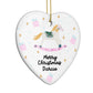 Personalised Christmas Ballerina Heart Decoration Side Angle