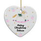 Personalised Christmas Ballerina Heart Decoration