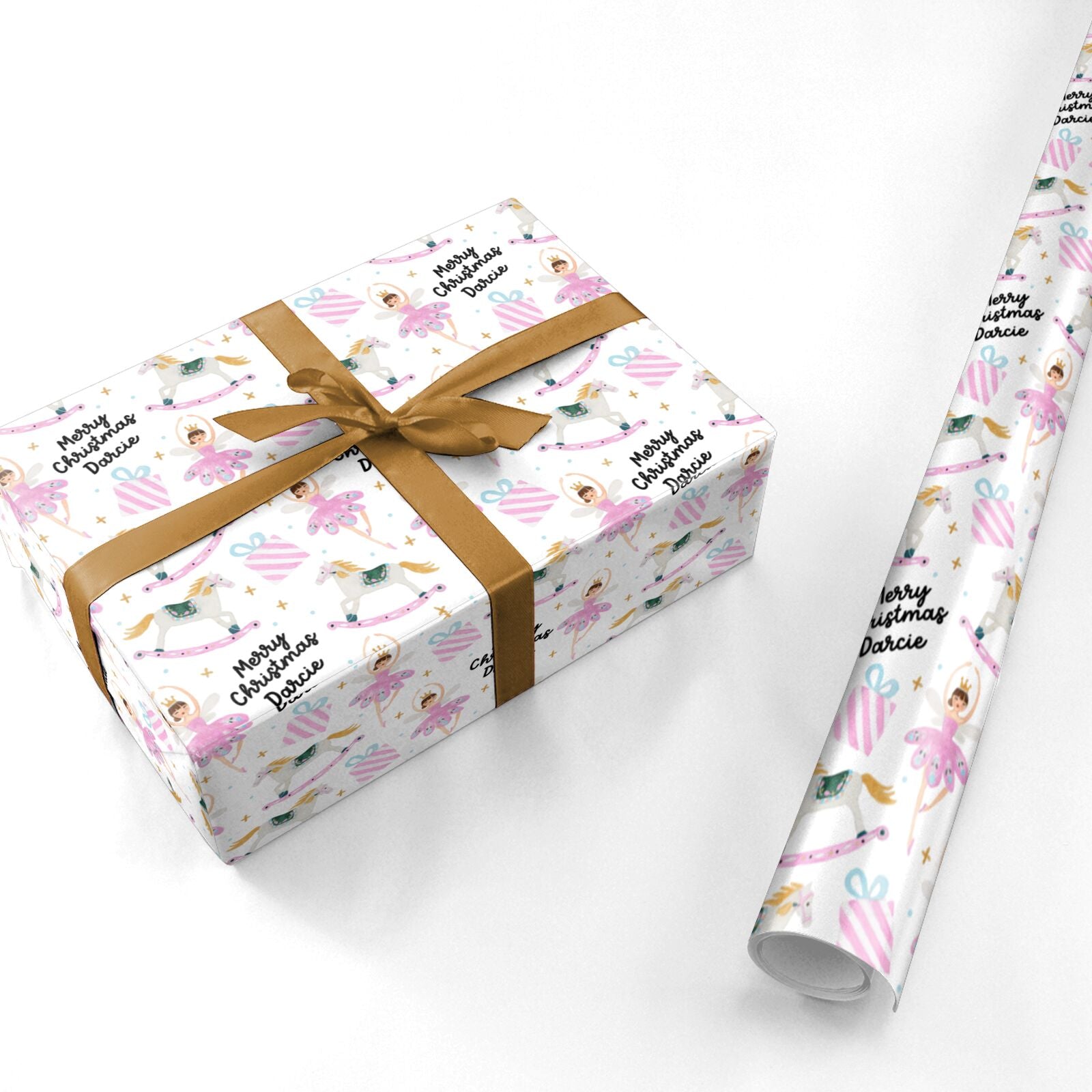 Personalised Christmas Ballerina Personalised Wrapping Paper