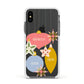 Personalised Christmas Bauble Apple iPhone Xs Impact Case White Edge on Black Phone