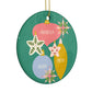 Personalised Christmas Bauble Circle Decoration Side Angle