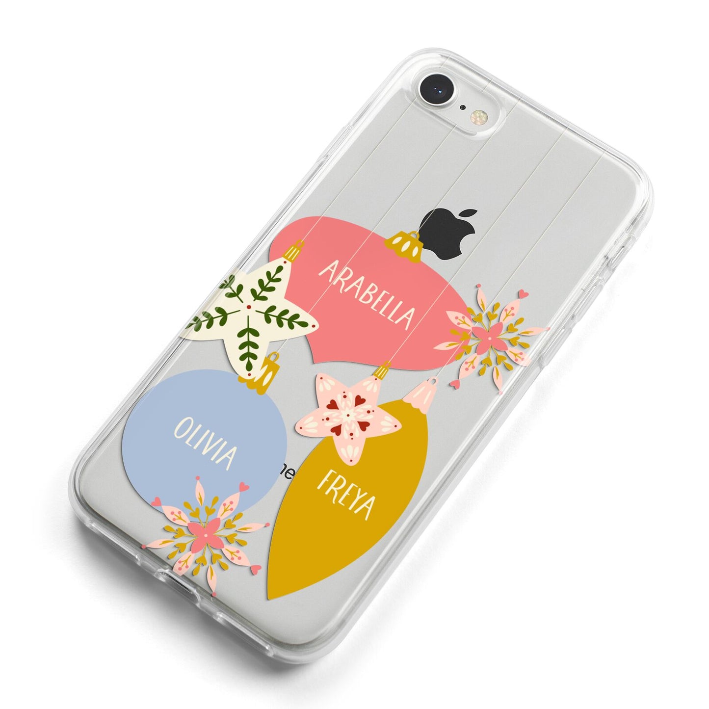 Personalised Christmas Bauble iPhone 8 Bumper Case on Silver iPhone Alternative Image