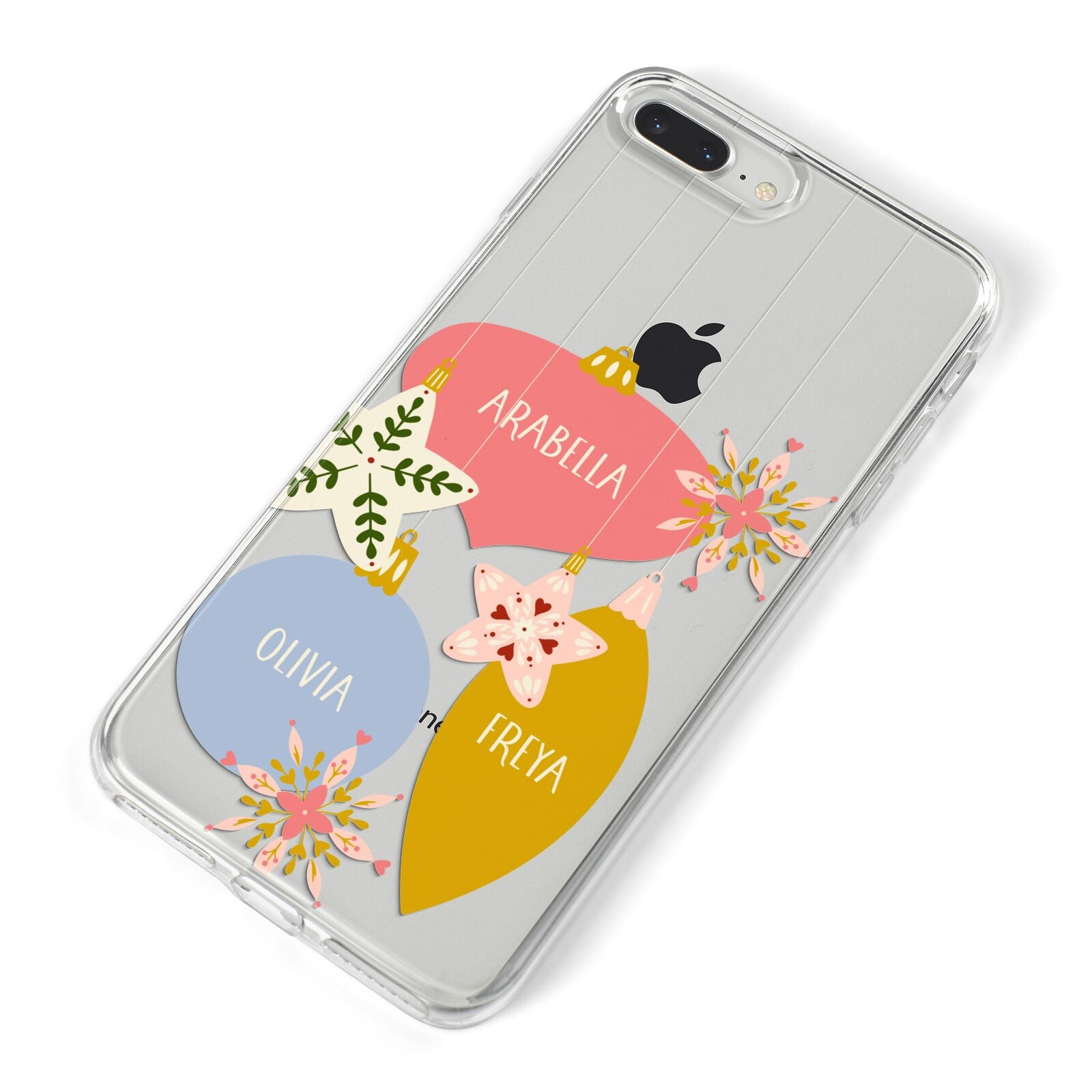 Personalised Christmas Bauble iPhone 8 Plus Bumper Case on Silver iPhone Alternative Image