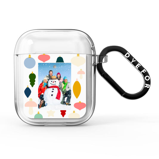 Personalised Christmas Baubles AirPods Clear Case