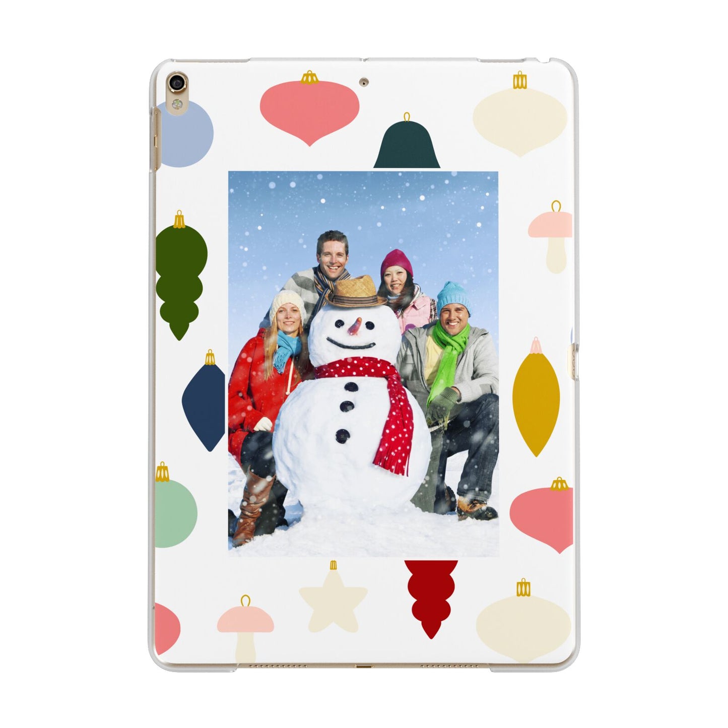 Personalised Christmas Baubles Apple iPad Gold Case