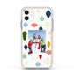 Personalised Christmas Baubles Apple iPhone 11 in White with White Impact Case