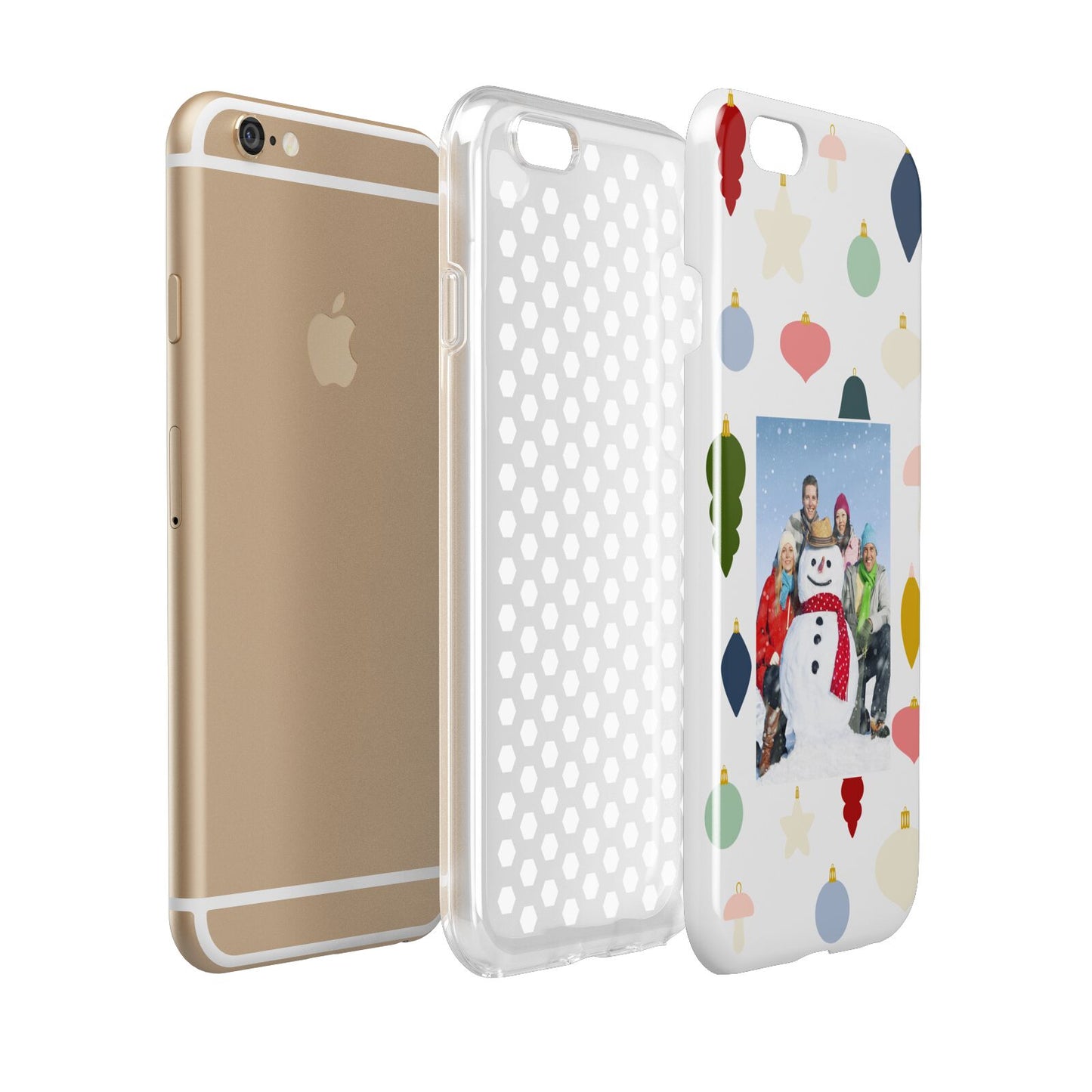Personalised Christmas Baubles Apple iPhone 6 3D Tough Case Expanded view