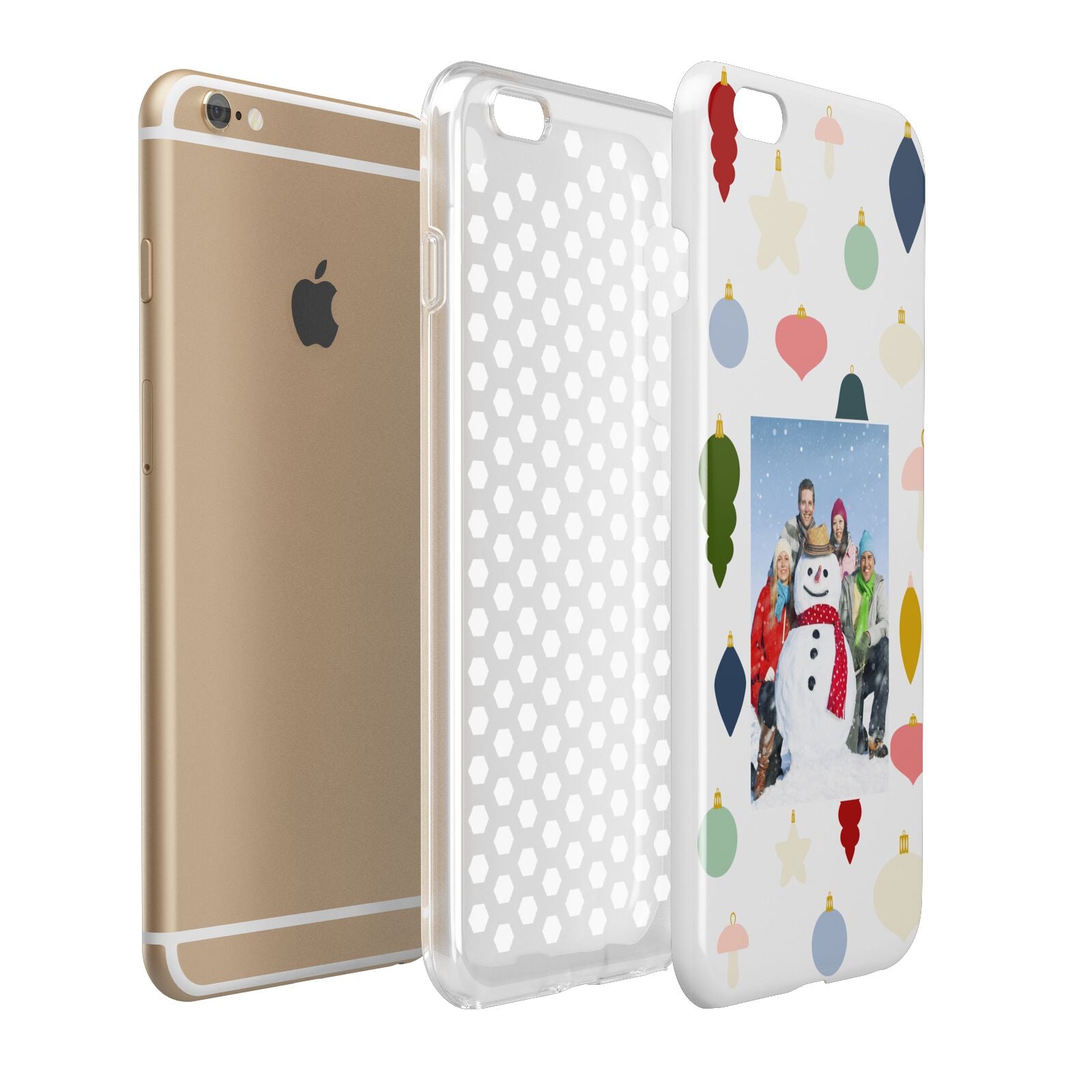 Personalised Christmas Baubles Apple iPhone 6 Plus 3D Tough Case Expand Detail Image
