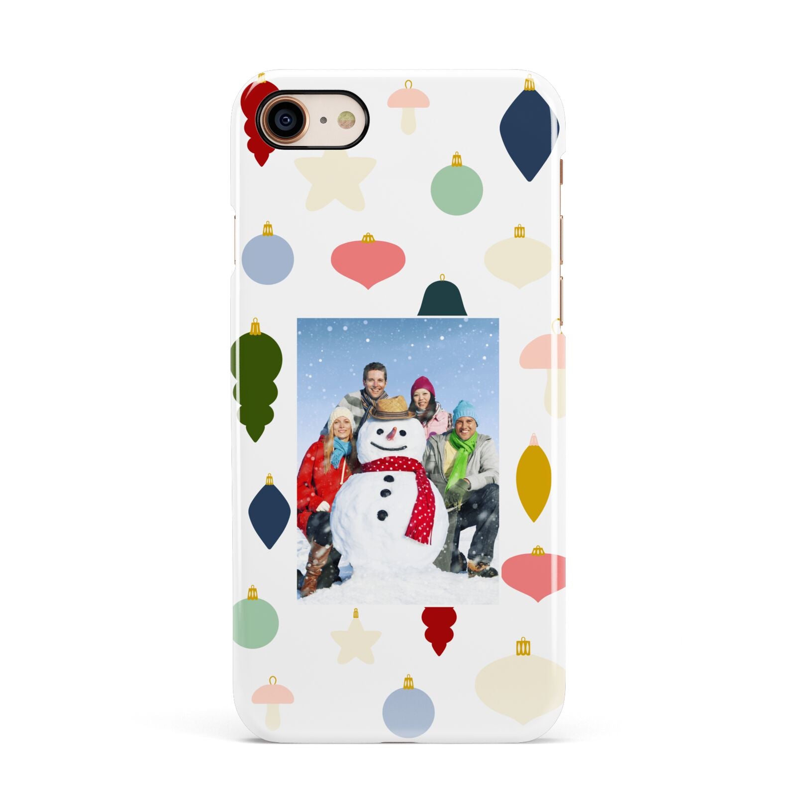 Personalised Christmas Baubles Apple iPhone 7 8 3D Snap Case