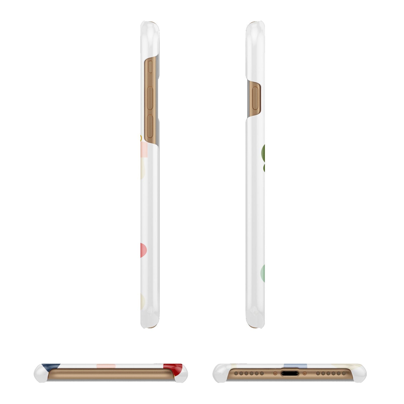 Personalised Christmas Baubles Apple iPhone 7 8 3D Wrap Snap Case Angled Images