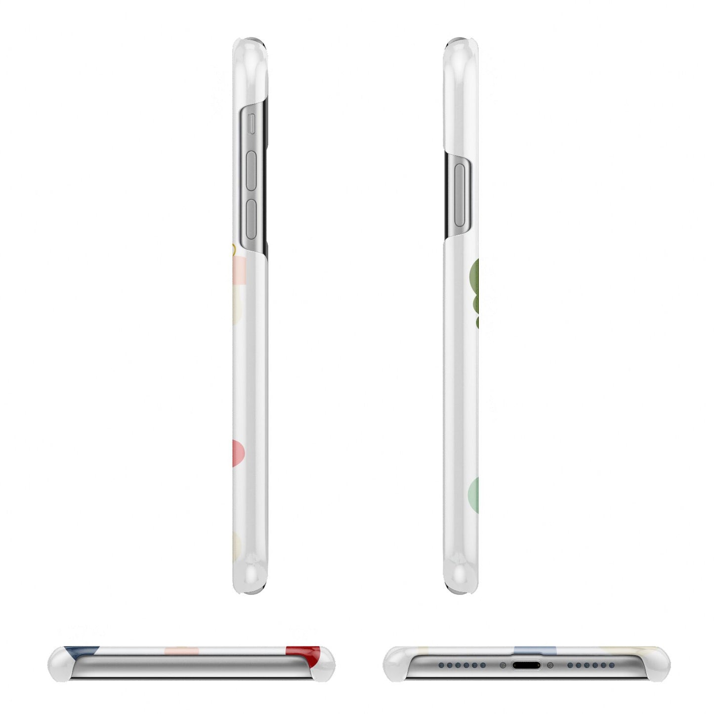 Personalised Christmas Baubles Apple iPhone XR 3D Wrap Snap Case Angled Images on White Phone