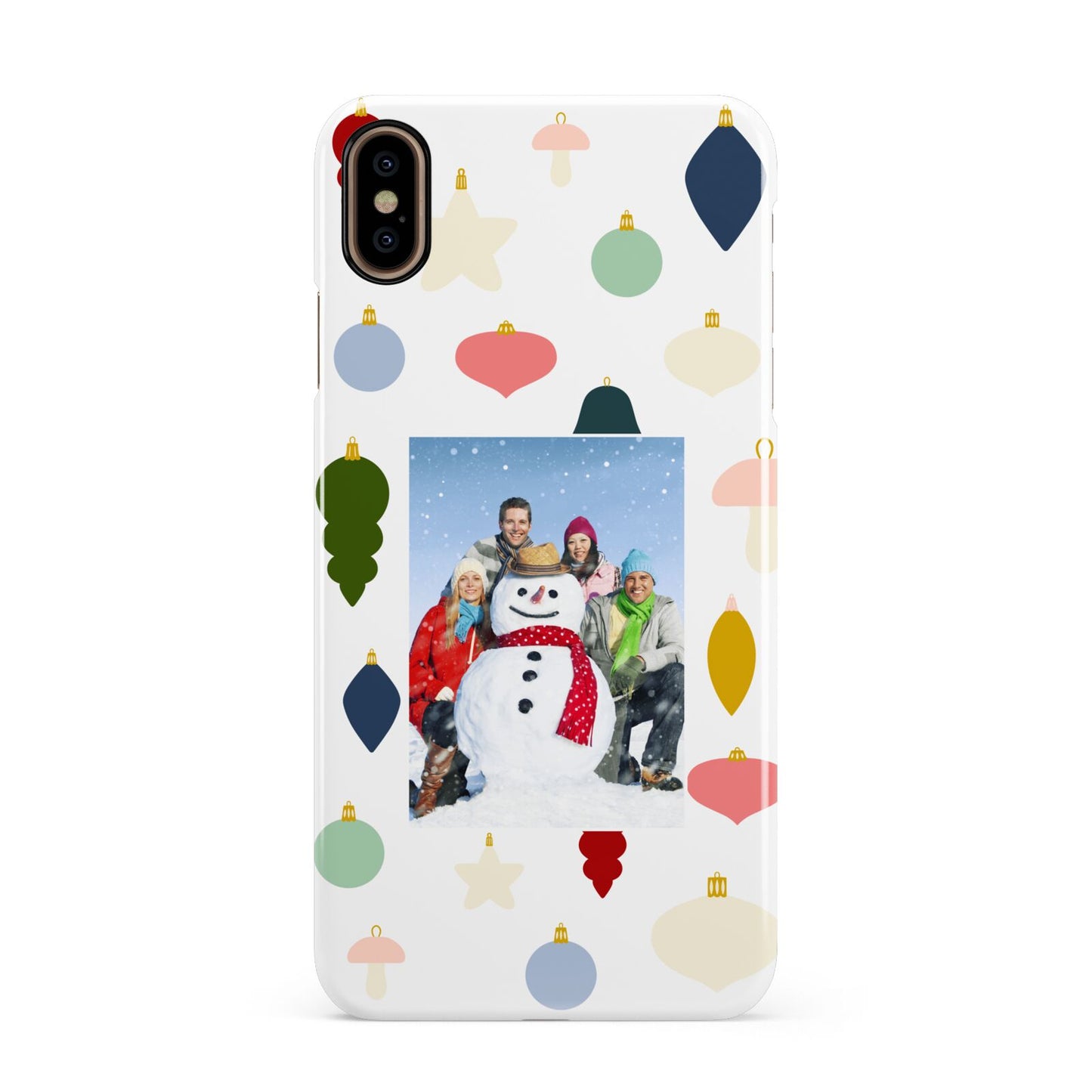 Personalised Christmas Baubles Apple iPhone Xs Max 3D Snap Case