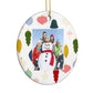 Personalised Christmas Baubles Circle Decoration Side Angle