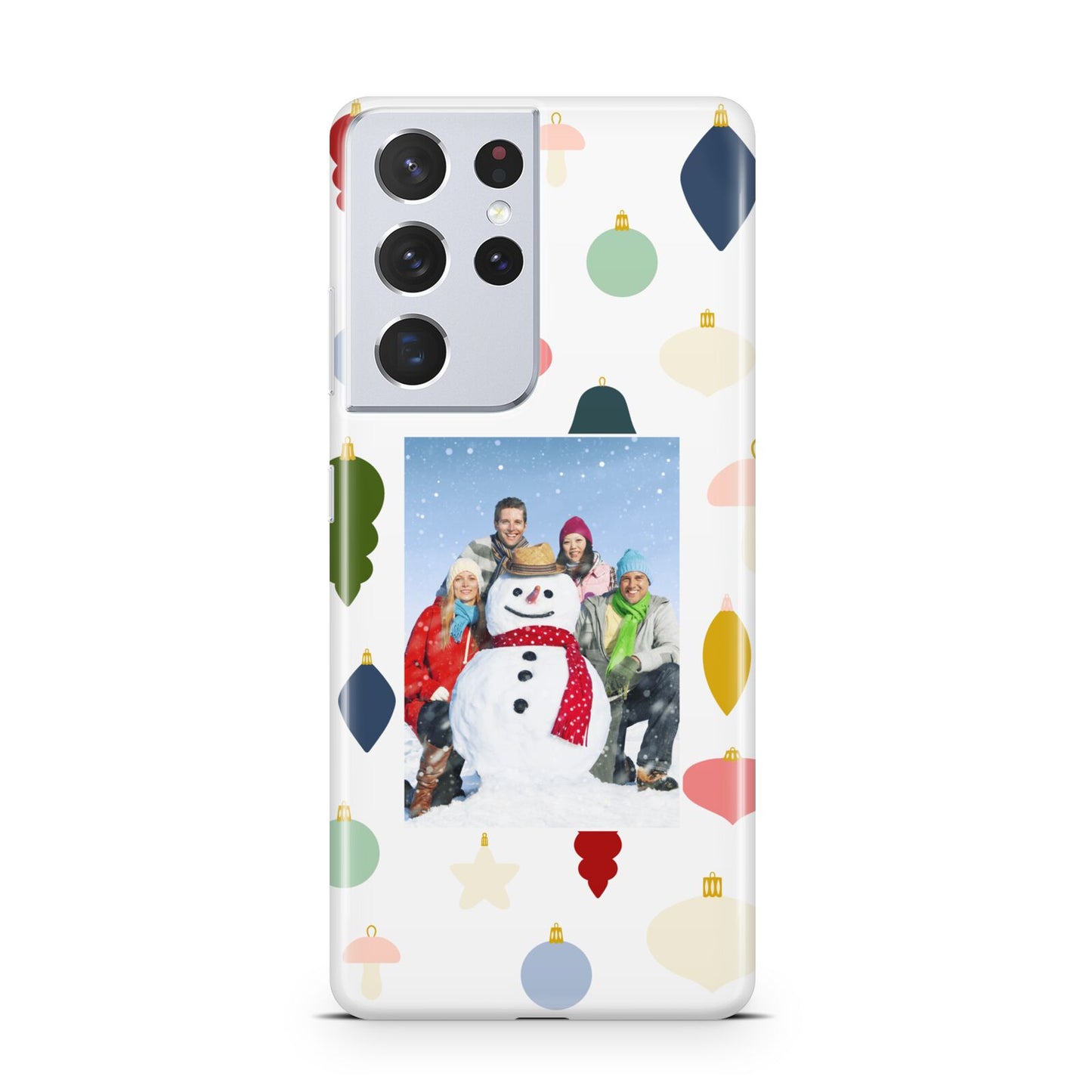 Personalised Christmas Baubles Samsung S21 Ultra Case