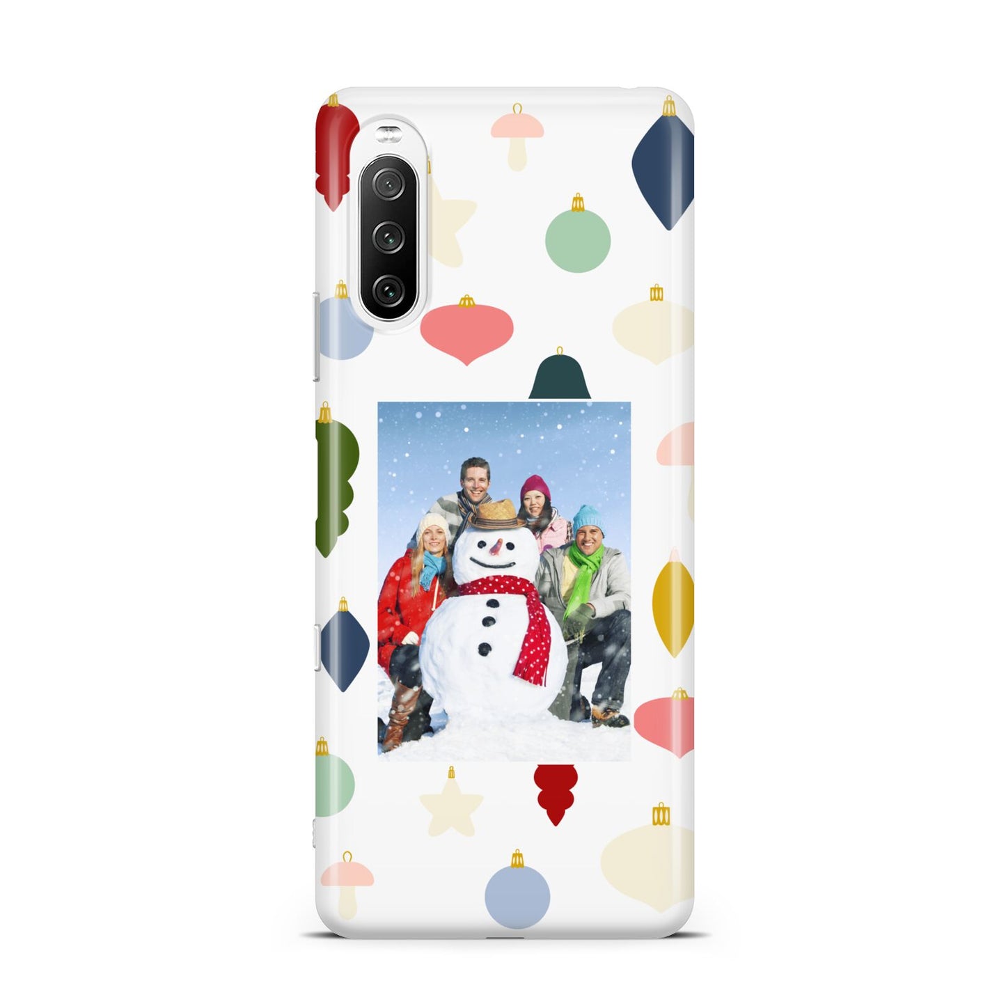 Personalised Christmas Baubles Sony Xperia 10 III Case