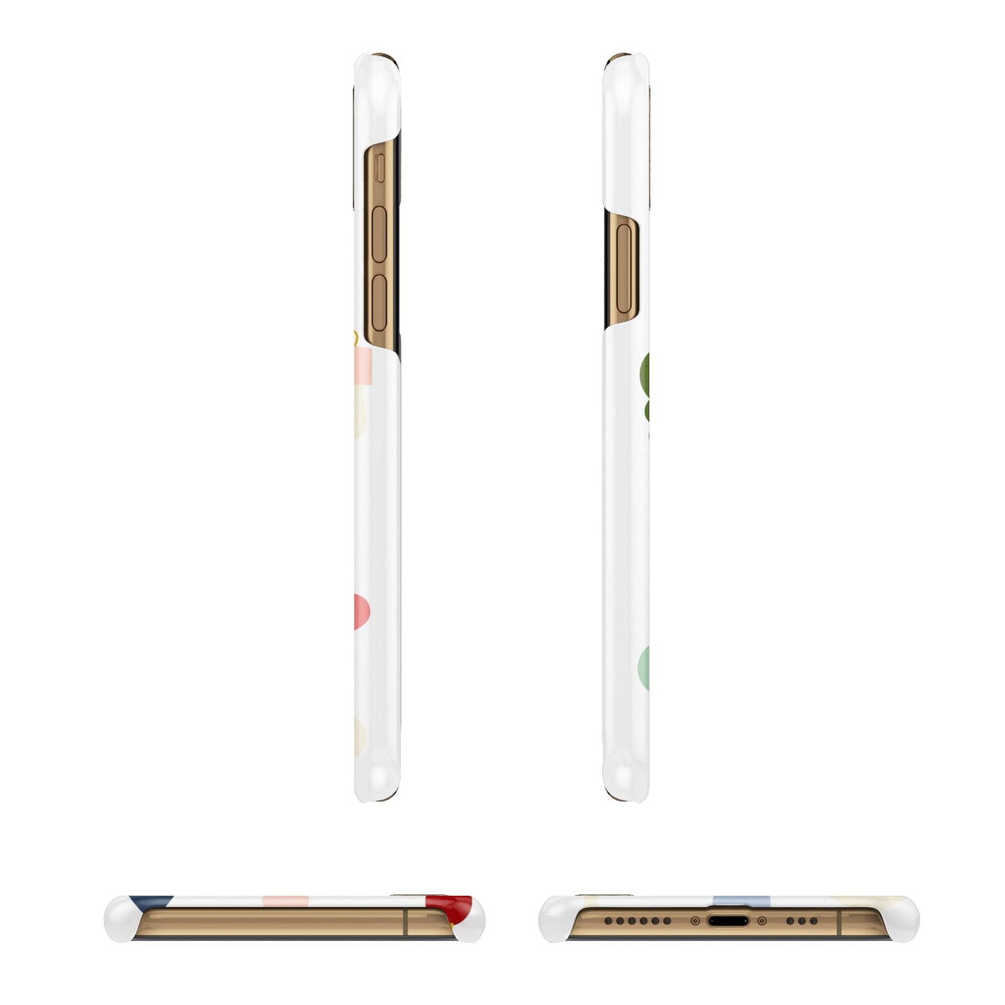 Personalised Christmas Baubles iPhone 11 3D Snap Case Angle Images