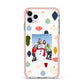 Personalised Christmas Baubles iPhone 11 Pro Max Impact Pink Edge Case