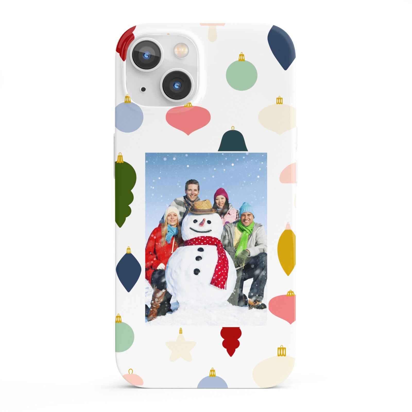 Personalised Christmas Baubles iPhone 13 Full Wrap 3D Snap Case