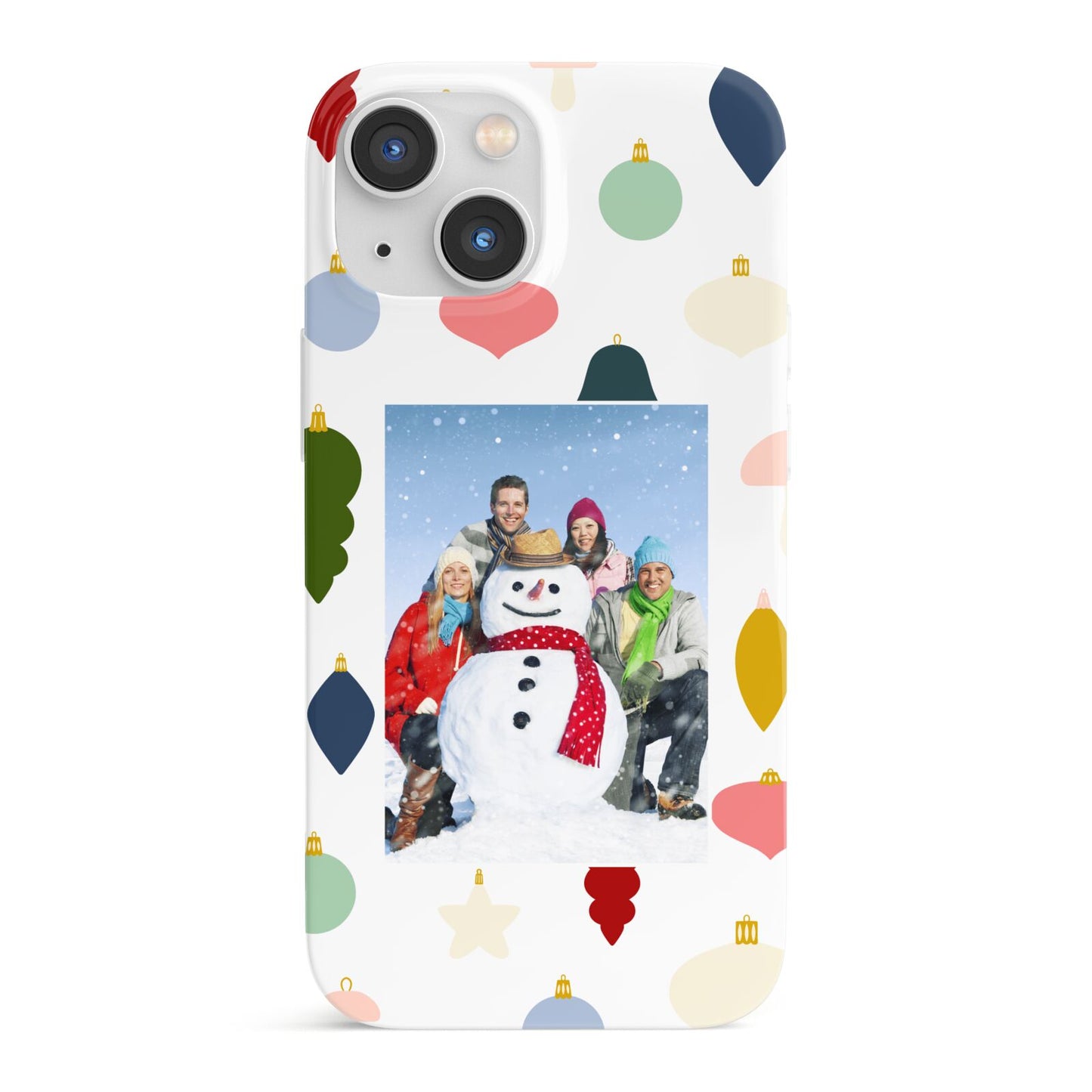 Personalised Christmas Baubles iPhone 13 Mini Full Wrap 3D Snap Case