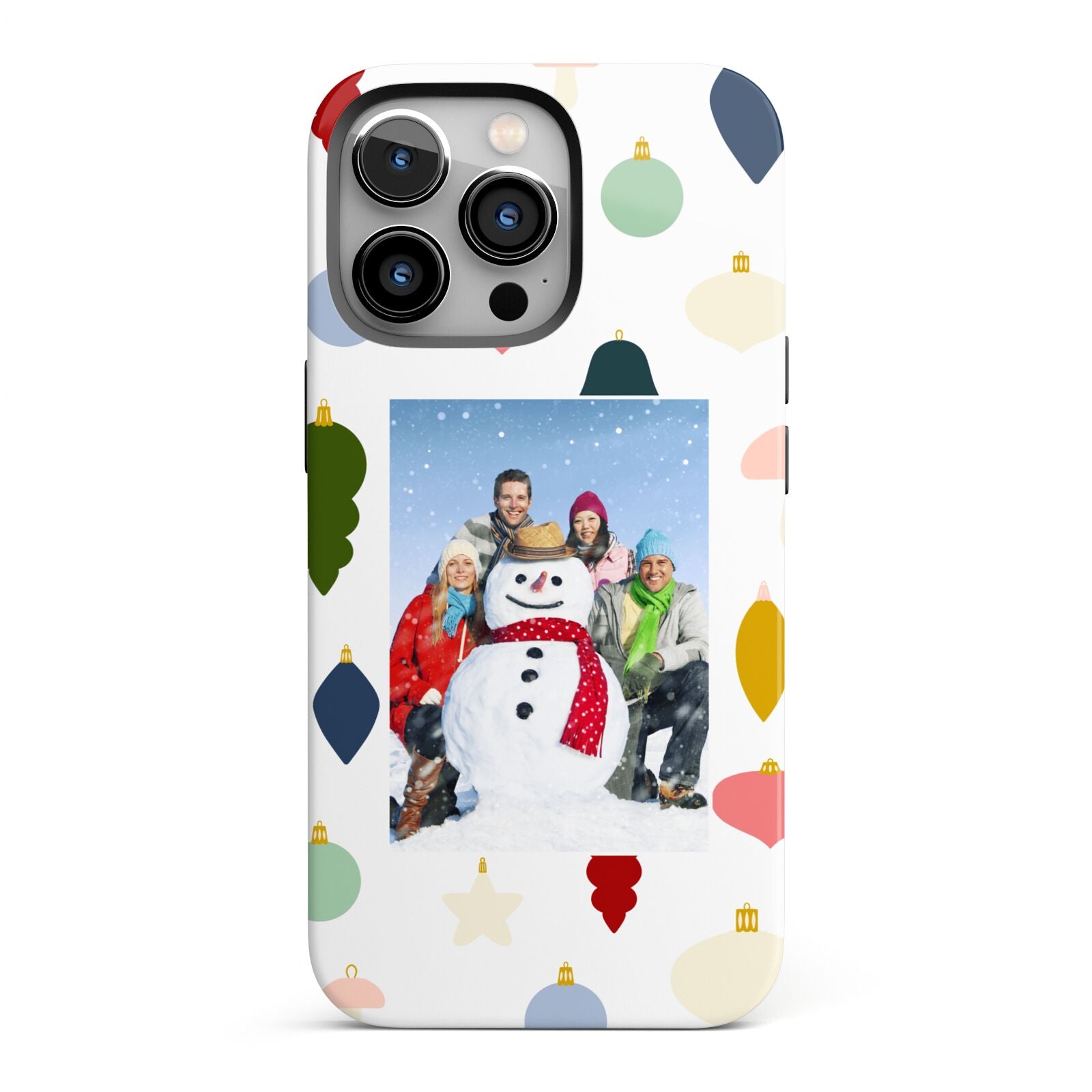 Personalised Christmas Baubles iPhone 13 Pro Full Wrap 3D Tough Case