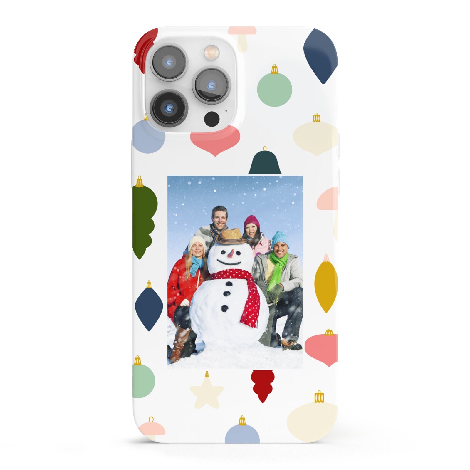 Personalised Christmas Baubles iPhone 13 Pro Max Full Wrap 3D Snap Case