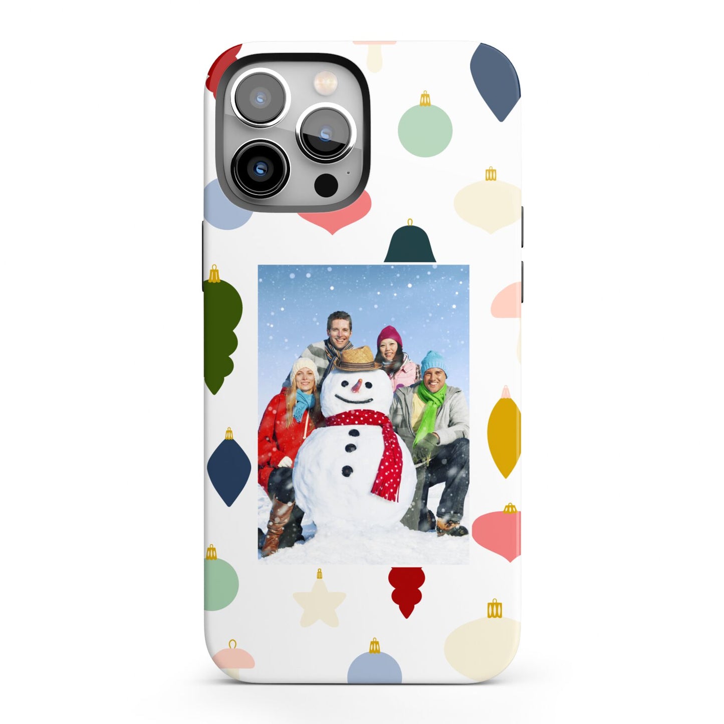 Personalised Christmas Baubles iPhone 13 Pro Max Full Wrap 3D Tough Case