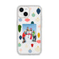 Personalised Christmas Baubles iPhone 14 Glitter Tough Case Starlight