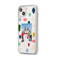 Personalised Christmas Baubles iPhone 14 Plus Clear Tough Case Starlight Angled Image