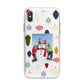 Personalised Christmas Baubles iPhone X Bumper Case on Silver iPhone Alternative Image 1