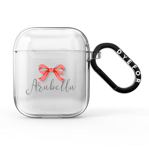 Personalised Christmas Bow AirPods Case