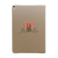 Personalised Christmas Bow Apple iPad Gold Case