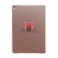 Personalised Christmas Bow Apple iPad Rose Gold Case