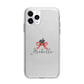 Personalised Christmas Bow Apple iPhone 11 Pro Max in Silver with Bumper Case