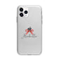 Personalised Christmas Bow Apple iPhone 11 Pro in Silver with Bumper Case