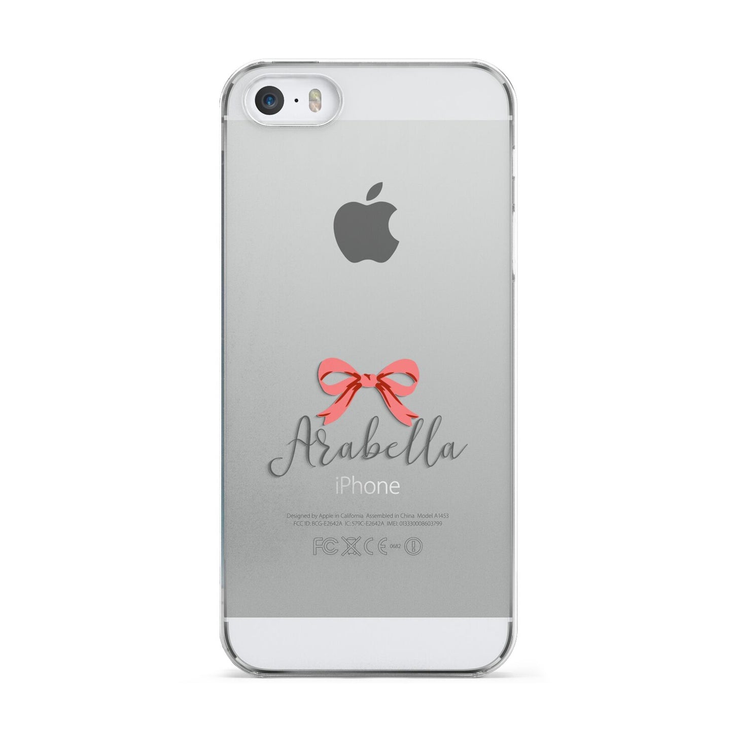 Personalised Christmas Bow Apple iPhone 5 Case