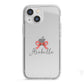 Personalised Christmas Bow iPhone 13 Mini TPU Impact Case with White Edges
