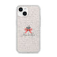 Personalised Christmas Bow iPhone 14 Glitter Tough Case Starlight