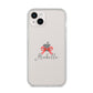 Personalised Christmas Bow iPhone 14 Plus Clear Tough Case Starlight