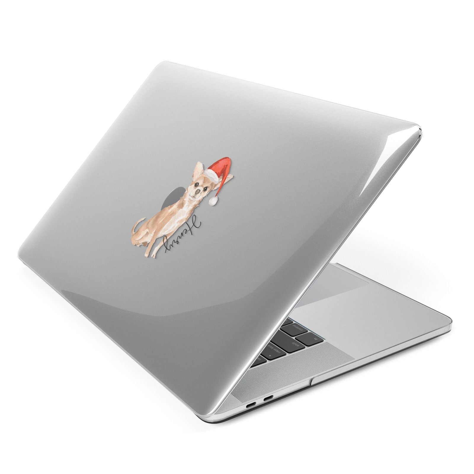 Personalised Christmas Chihuahua Apple MacBook Case Side View