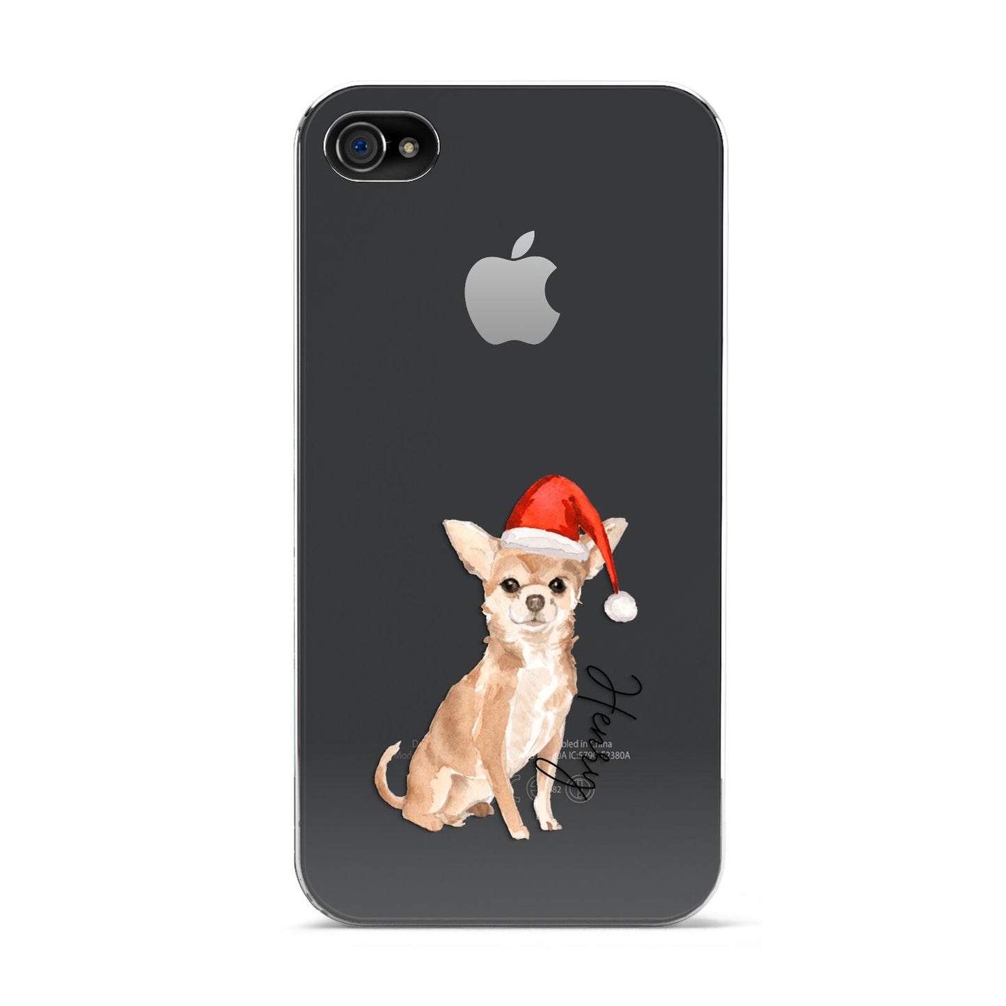 Personalised Christmas Chihuahua Apple iPhone 4s Case