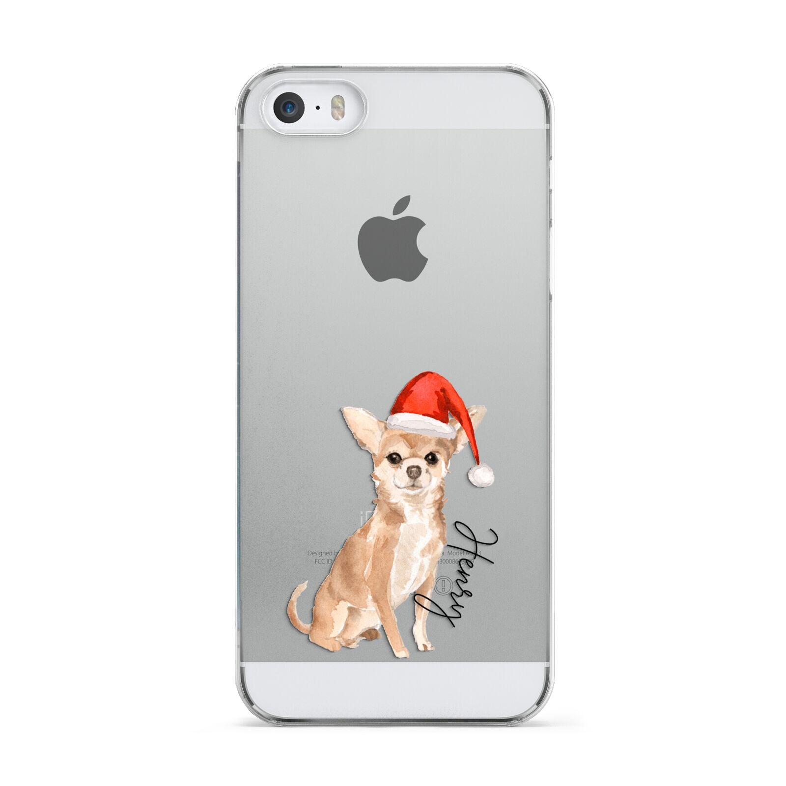Personalised Christmas Chihuahua Apple iPhone 5 Case
