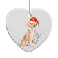 Personalised Christmas Chihuahua Heart Decoration