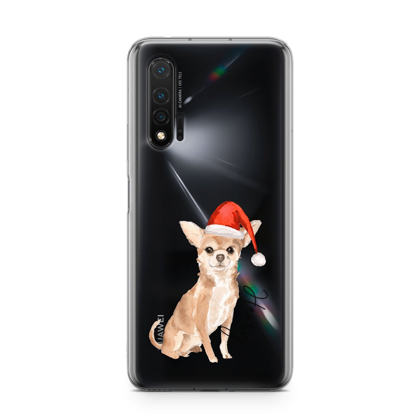 Personalised Christmas Chihuahua Huawei Nova 6 Phone Case
