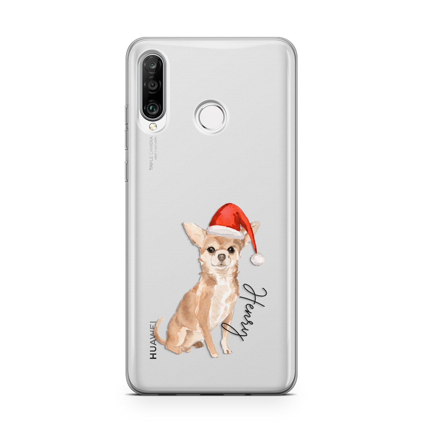 Personalised Christmas Chihuahua Huawei P30 Lite Phone Case