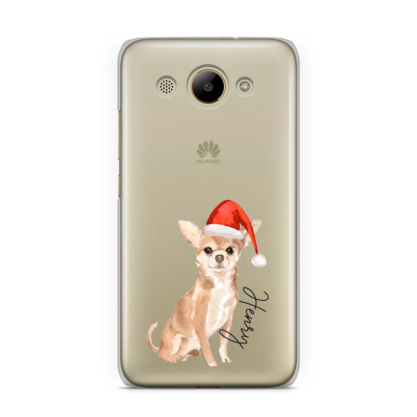 Personalised Christmas Chihuahua Huawei Y3 2017